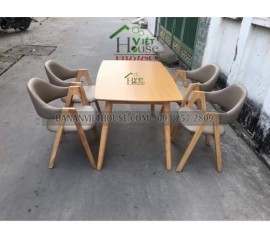 Bộ bàn ăn chữ A 4 ghế giá rẻ (1m2 + 4 ghế)